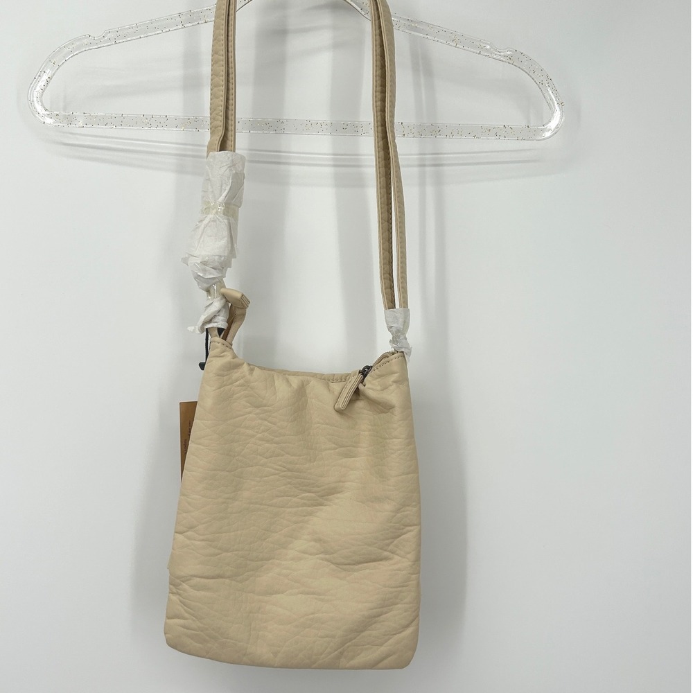 Ampere Creations Taupe Vegan Leather Crossbody Bag Multi Zip Boho C130 NEW - Picture 5 of 7